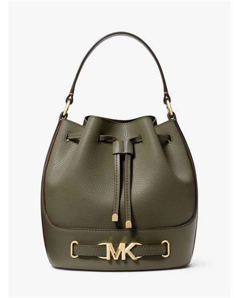 michael kors bucket bag olive green